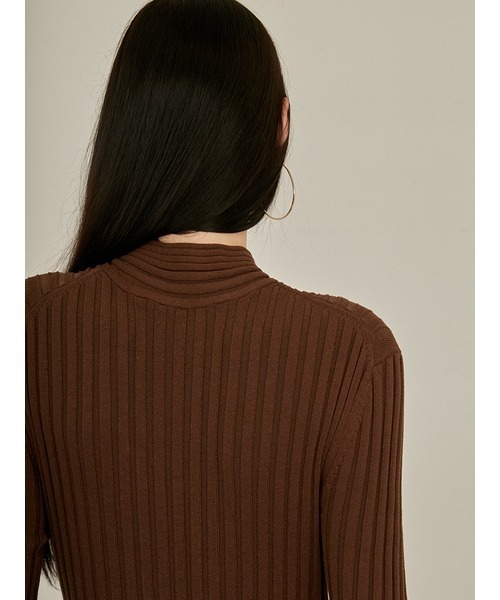 「styling/」 ニットワンピース 0 ブラック レディースの画像