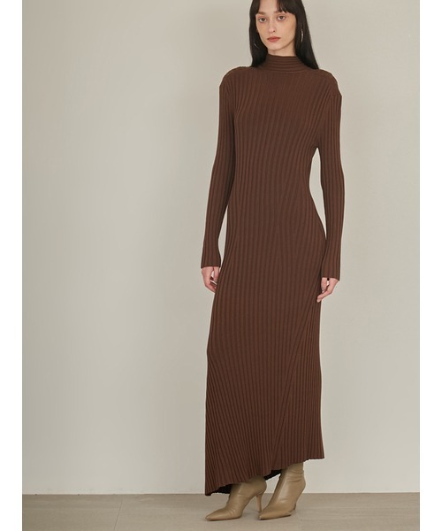 「styling/」 ニットワンピース 0 ブラック レディースの画像