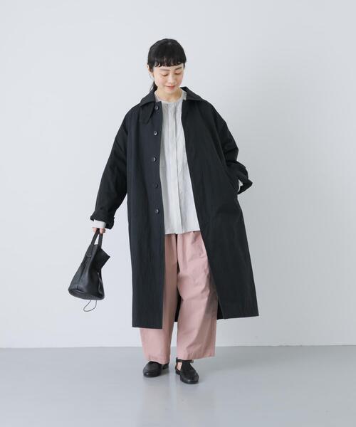 かぐれ ステンカラーコート コート コットンバルコート レディース