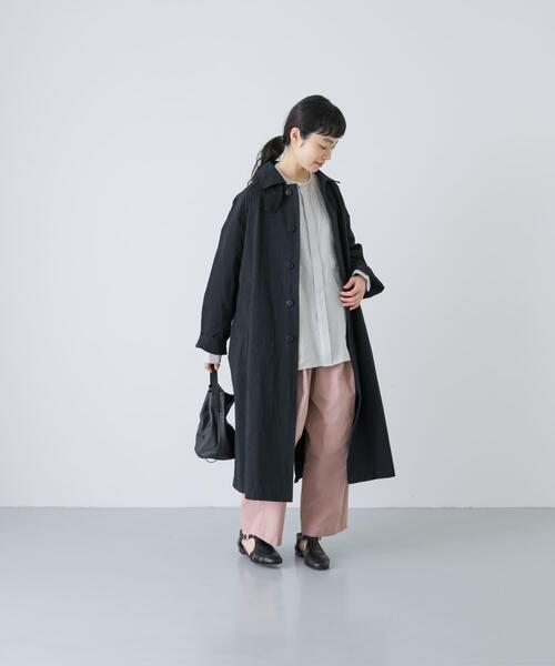 かぐれ　コットンステンカラーコート　サイズ1 カグレ かぐれ コットンステンカラーコート （BLACK） - ファッション