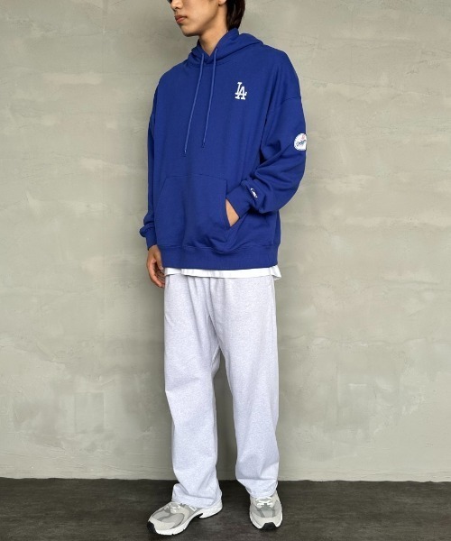 「MLB」 プルオーバーパーカー XX-LARGE ブルー レディース_画像7
