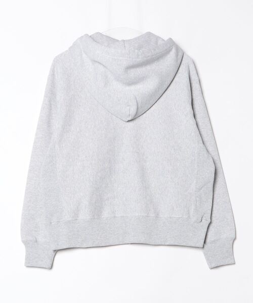 「Champion」 ジップアップパーカー M ライトグレー メンズの画像