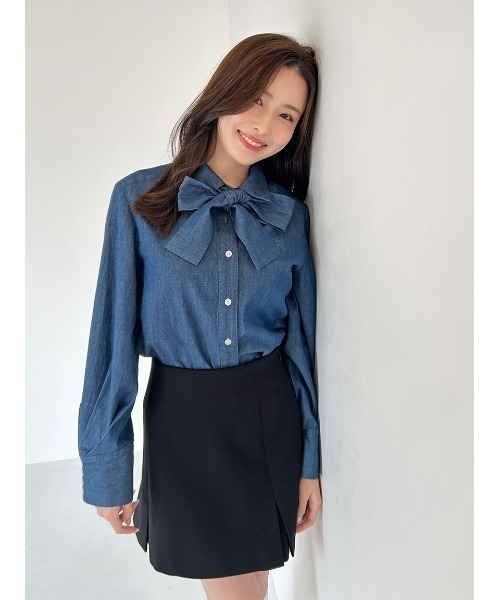 SNIDEL ダークブルー SNIDEL（スナイデル） 長袖シャツ F サックスブルー レディース