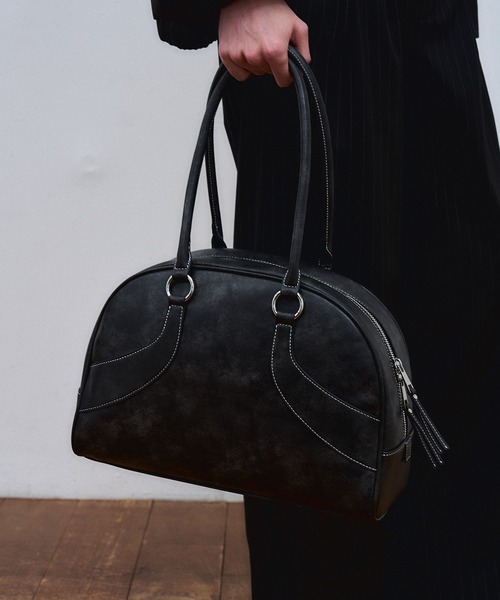 ajouter flow ボストンバッグ 「ajouter flow」synthetic leather 