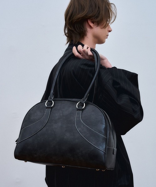 ajouter flow ボストンバッグ 「ajouter flow」synthetic leather 