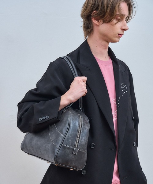 ajouter flow ボストンバッグ 「ajouter flow」synthetic leather 
