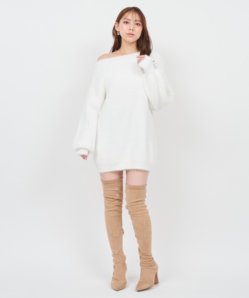 「ROYAL PARTY」 ニットワンピース FREE オフホワイト レディース_画像7