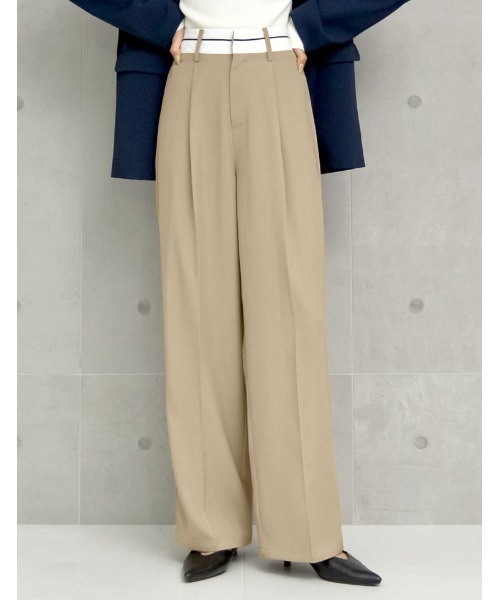 「Re:EDIT」 パンツ LARGE ベージュ レディース_画像8