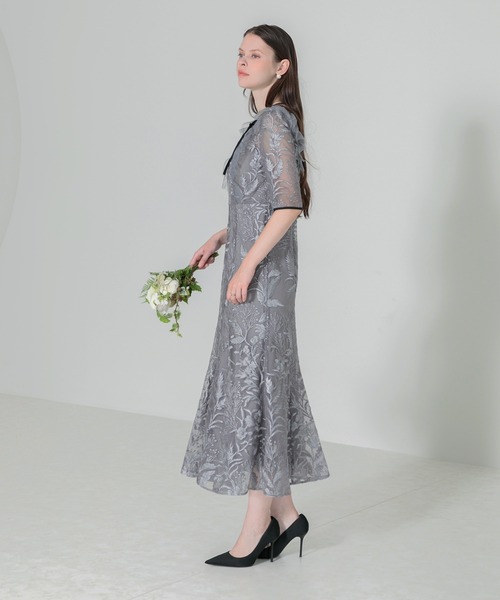 「Leja」 7分袖ワンピース SMALL パープル レディースの画像