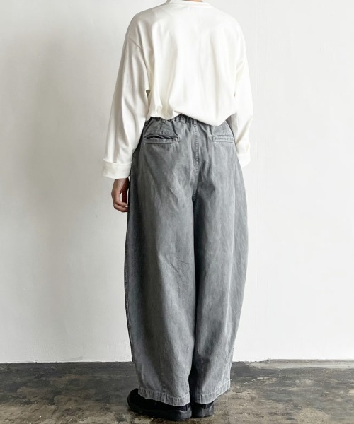「HARVESTY」 デニムパンツ 1 グレー レディース_画像4