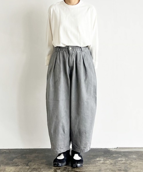 「HARVESTY」 デニムパンツ 1 グレー レディース_画像5