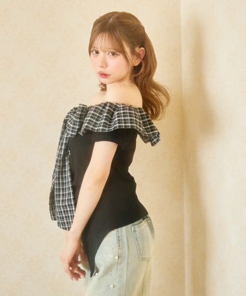 オフショルダー ギンガムチェック（ファッション）のおすすめ人気商品