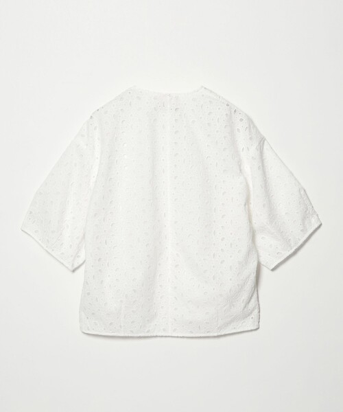 ジャケット ノーカラージャケット 「conte」エンブロイダリー  レース ジャケット レディースの画像