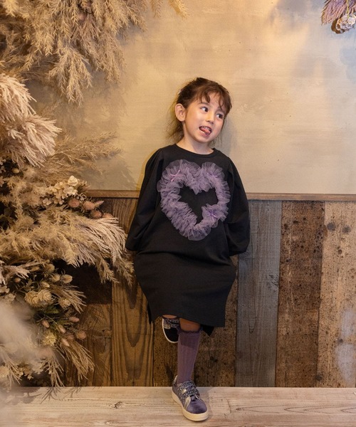 「Rora」 「KIDS」長袖ワンピース 140cm ブラック キッズ_画像8