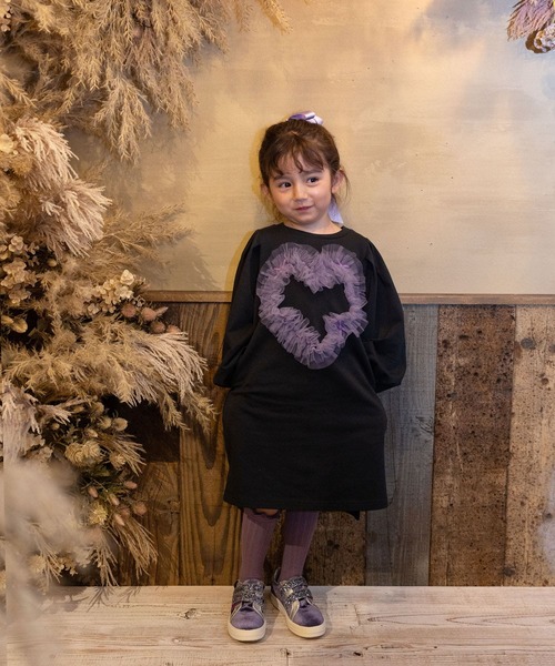 「Rora」 「KIDS」長袖ワンピース 140cm ブラック キッズ_画像9