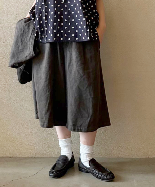【セットアップ　ジャーナルスタンダード　リネン　ハーフパンツ　ワントーン】 JOURNAL STANDARD LUXE（ジャーナルスタンダード ラックス） ハーフ