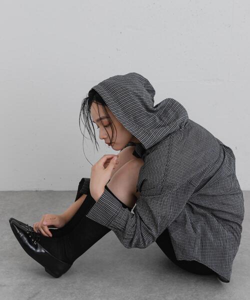 シアーフーディシャツ　ブラック 12日のみお値下げ SENSE OF PLACE by URBAN RESEARCH ブラウス シャツ シアーフーディ