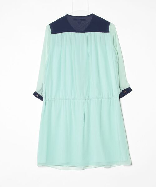 「DIANE von FURSTENBERG」 長袖ワンピース 2 グリーン レディース_画像2