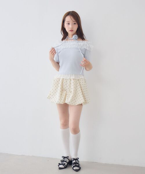 Emsexcite（エムズエキサイト） tシャツ 半袖 バラチョーカーつき