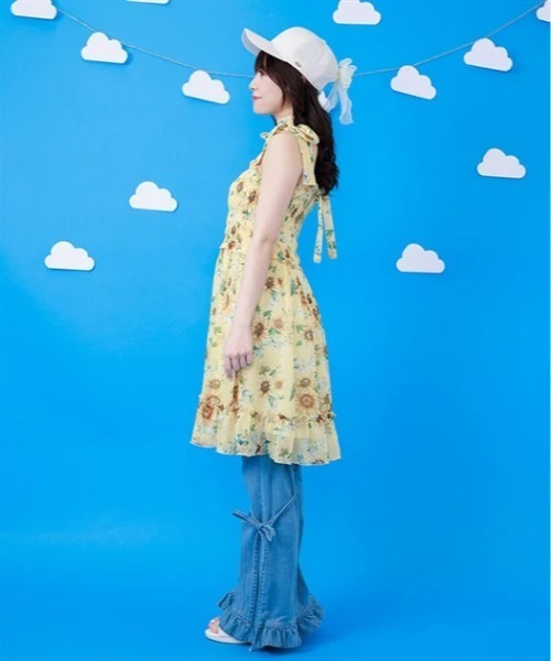 チュニック ひまわり柄チュニックの画像