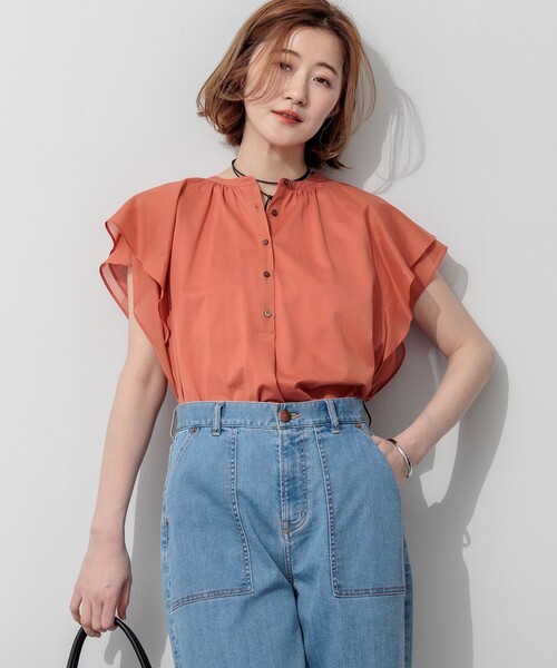 tシャツ アキハコンビ ラッフルスリーブ カットソー レディース | 23区 | 03