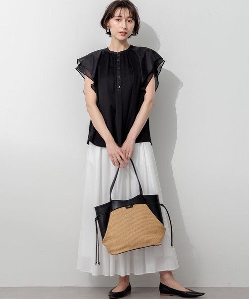 tシャツ アキハコンビ ラッフルスリーブ カットソー レディース | 23区 | 09