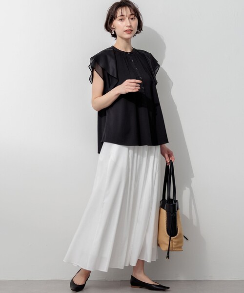 tシャツ アキハコンビ ラッフルスリーブ カットソー レディース | 23区 | 10