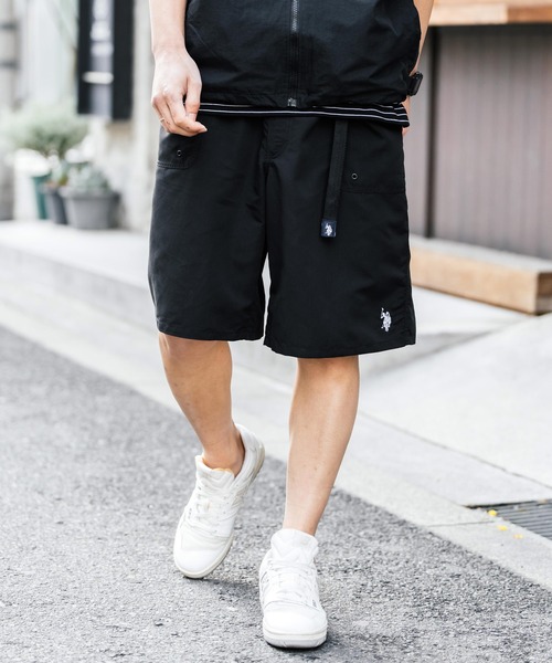 「U.S. POLO ASSN.」 ショートパンツ M チャコールグレー メンズ_画像2