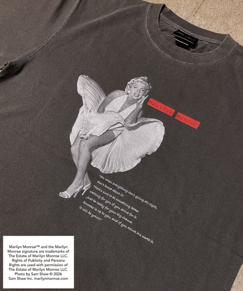 tシャツ 「MARILYN MONROE/マリリン・モンロー」フォトTシャツ