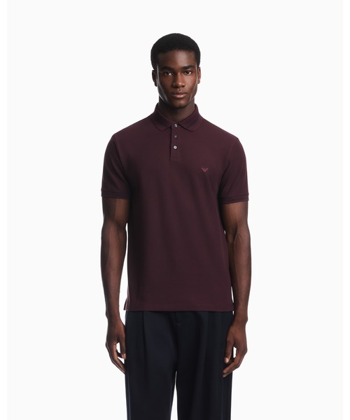 極美品✨エンポリオアルマーニ ポロシャツ 総柄 コットン100% XLサイズ EMPORIO ARMANI ポロシャツ 半袖 「エンポリオ アルマーニ」レギュラー