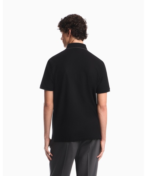 未使用タグ付き！エンポリオアルマーニ［大きいサイズXL］ポロシャツ　ブラック EMPORIO ARMANI ポロシャツ 半袖 「エンポリオ アルマーニ」レギュラー