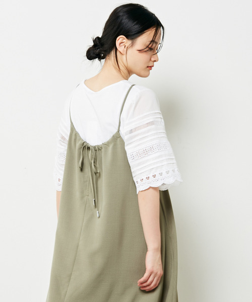 「MELROSE claire」 7分袖カットソー FREE オフホワイト レディース_画像4