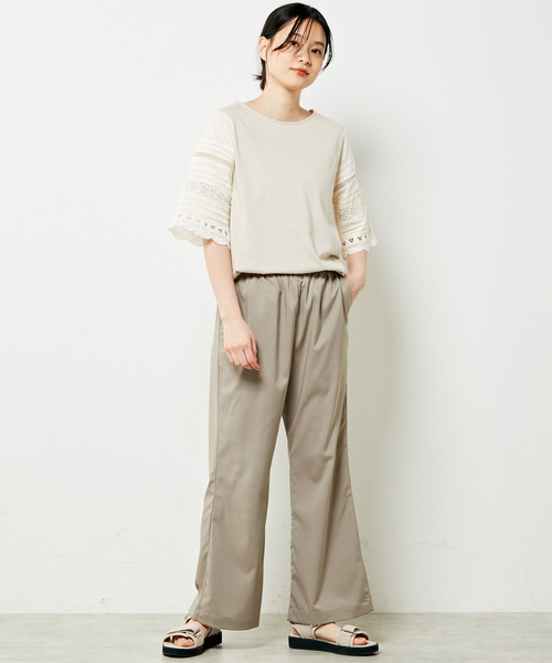 「MELROSE claire」 7分袖カットソー FREE オフホワイト レディース_画像9