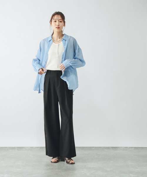 「GLOBAL WORK」 スラックス SMALL ブラック レディース_画像2
