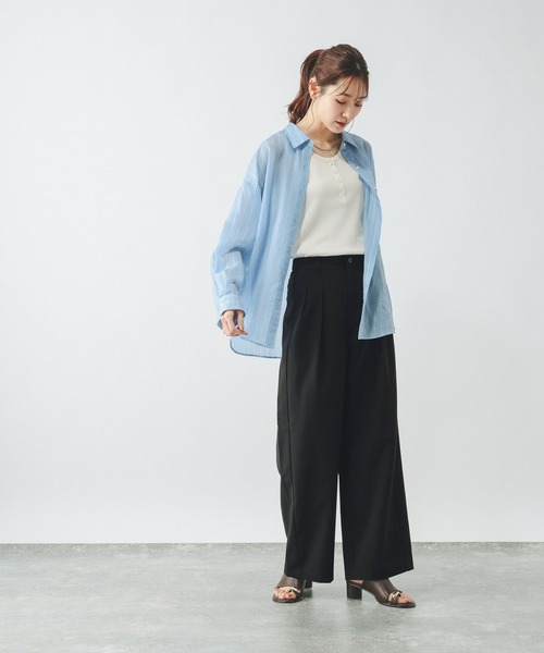 「GLOBAL WORK」 スラックス SMALL ブラック レディース_画像3