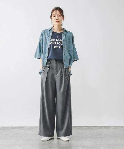 「GLOBAL WORK」 スラックス SMALL ブラック レディース_画像6