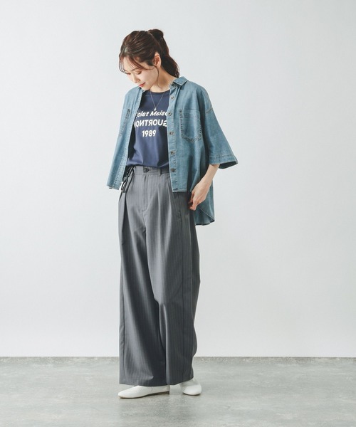 「GLOBAL WORK」 スラックス SMALL ブラック レディース_画像7