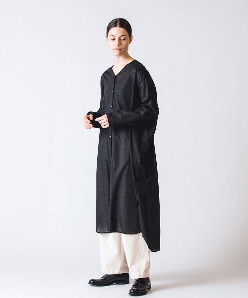 【美品】ミズイロインド バスケットパターンバックヨークワンピース Ｖネック mizuiroind（ミズイロインド） ワンピース バスケットパターンバック