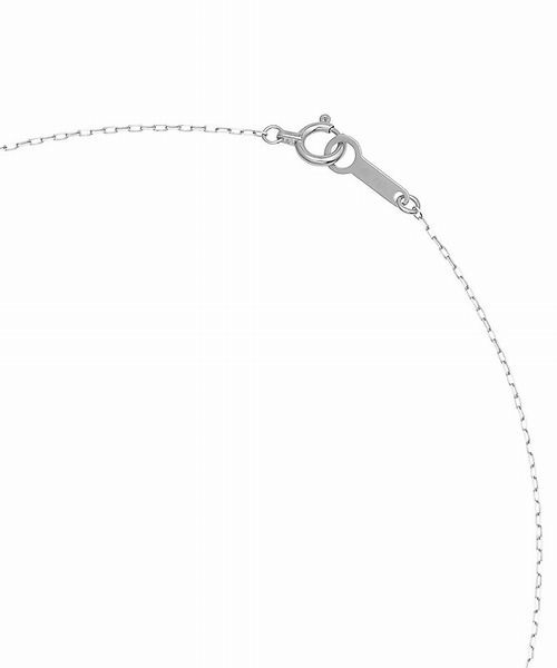 ネックレス 「1月誕生石」K10ホワイトゴールド しずく ネックレス レディース