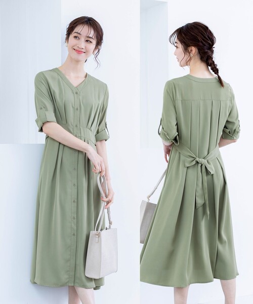 ワンピース 洗える 大人上品な雰囲気のバックリボンワンピース Zozotown Paypayモール店 通販 Paypayモール