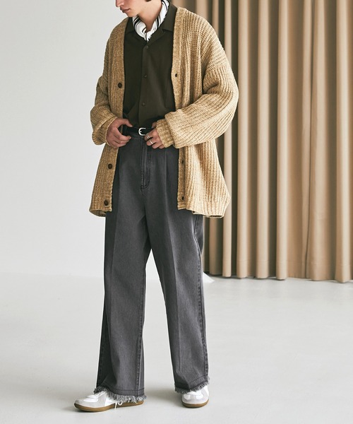 EMMA CLOTHES ジーンズ カットオフヴィンテージ加工セミワイド