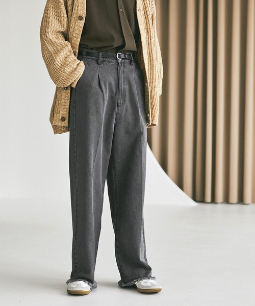 EMMA CLOTHES ジーンズ カットオフヴィンテージ加工セミワイド