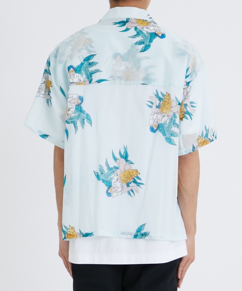 JieDa 半袖シャツ JieDa シャツ HALF ZIP STRIPE S/S SHIRT メンズ レディース