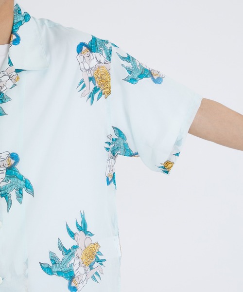 JieDa ジエダ レオパード シャツ 半袖 裾ドロスト 1 20SS メンズ JieDa ジエダ レオパード シャツ 半袖 裾ドロスト 1 20SS メンズ