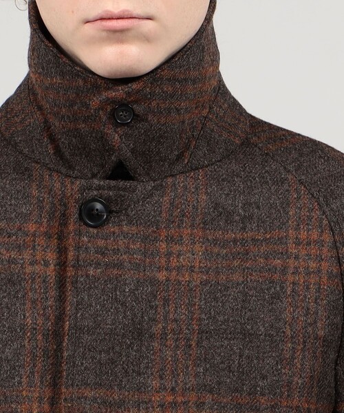 TOMORROWLAND ウールツイード バルマカンコート FOX TWEED ウールツイード バルマカーンコート Fox Tweed