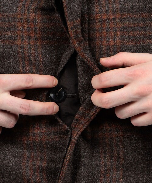 TOMORROWLAND ウールツイード バルマカンコート FOX TWEED セール】 ウールツイード バルマカーンコート Fox Tweed