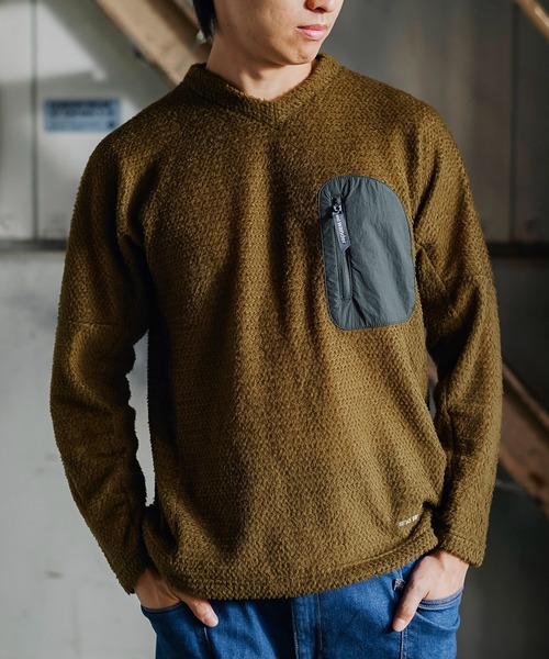 and wanderトラック プルオーバー クルーネック アンドワンダー and wander プルオーバー and wanderトラック プルオーバー