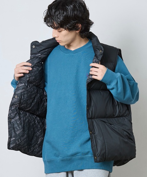 ブルーダウンベスト L.L.Bean ダウンベスト ベスト ビーンズ・トレイル・モデル