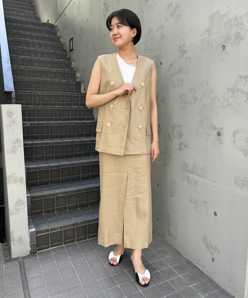 ESTNATION スカート / リネンタイトロングスカート レディース 