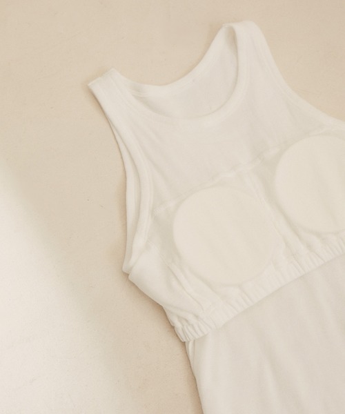 SALON adam et rope' タンクトップ ノースリーブ 「Smile Cotton